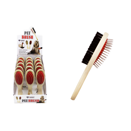 DIAMOND VISIONS Wood Handle Pet Brush 11-2313